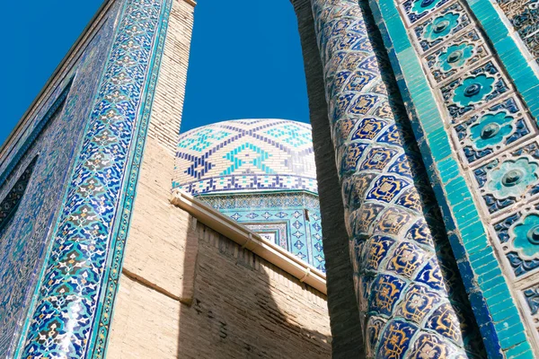 Samarkand Uzbekistan November 2022 Shah Zinda Necropolis Soligt Väder — Stockfoto