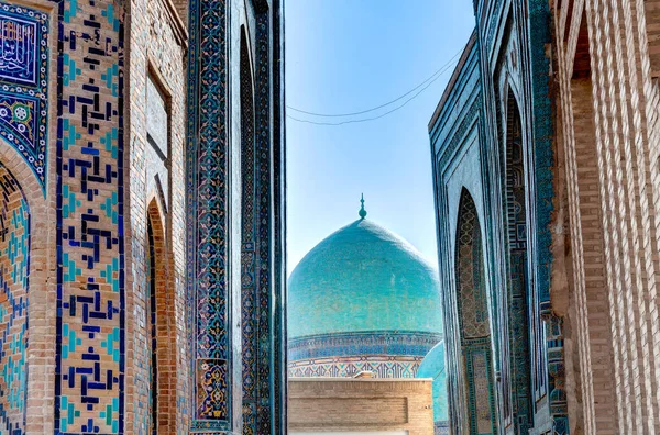 Samarkand Uzbekistan Listopad 2022 Nekropolia Shah Zinda Słoneczną Pogodę — Zdjęcie stockowe