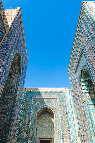 Samarcanda Uzbekistán Noviembre 2022 Shah Zinda Necrópolis Tiempo Soleado —  Fotos de Stock