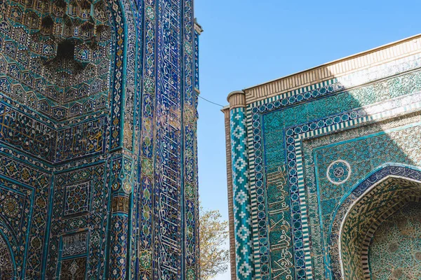 Samarcanda Uzbekistan Novembre 2022 Scià Necropoli Zinda Nel Tempo Soleggiato — Foto Stock