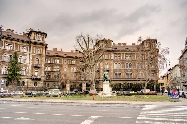 Budapeşte Macaristan Mart 2023 Bulutlu Havada Tarihi Kent Merkezi Hdr — Stok fotoğraf