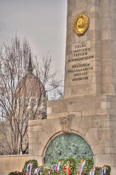 Budapeszt Węgry Marzec 2023 Historyczne Centrum Miasta Pochmurną Pogodę Hdr — Zdjęcie stockowe