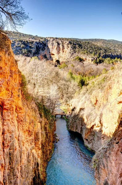 Vista Panorámica Del Parque Natural Del Monasterio Piedra España — Foto de Stock