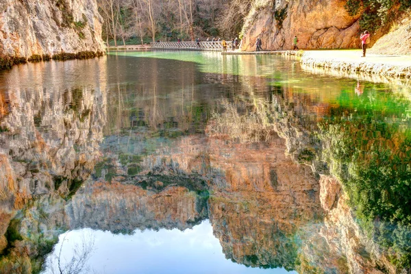 Scénický Pohled Přírodní Park Monasterio Piedra Španělsko — Stock fotografie