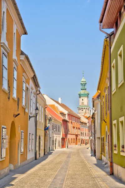 Sopron Hungría Marzo 2023 Centro Histórico Ciudad Con Clima Soleado — Foto de Stock