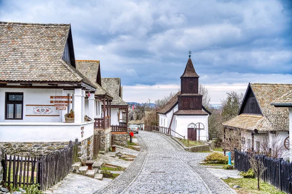 Holloko Hungary March 2023 Picturesque Village Cloudy Weather Hdr Image — Stock Photo, Image