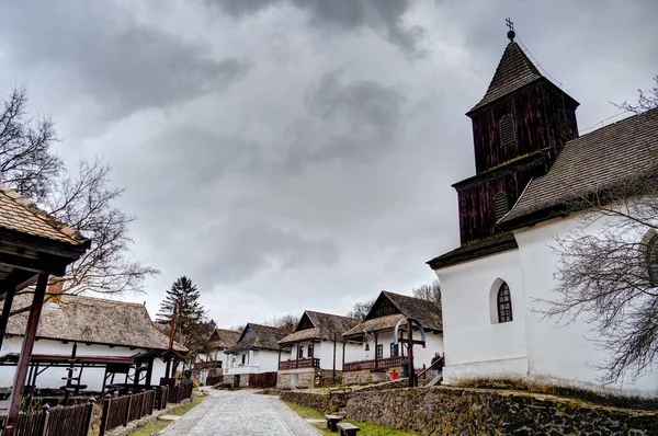 Holloko Hungary March 2023 Picturesque Village Cloudy Weather Hdr Image — 스톡 사진