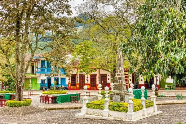 Jardin Kolumbien Mai 2019 Bunte Kolonialhäuser Der Straße Jardin Kolumbien — Stockfoto