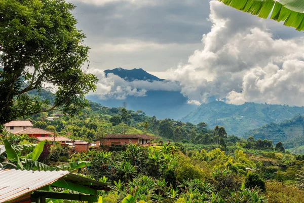 Pittoresk Utsikt Över Bergsstaden Jardin Kaffeproducerande Regionen Antioquia Colombia — Stockfoto