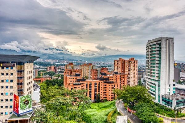 Medellin Colombie Mai 2019 Vue Aérienne Ville Entre Les Montagnes — Photo