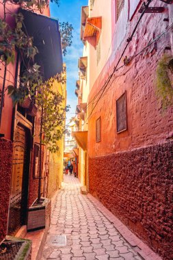 Meknes, Fas - Ocak 2020: Kışın Tarihi Merkez, HDR Görüntü