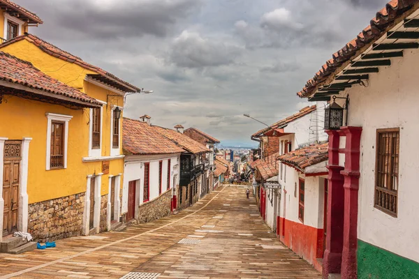 stock image Bogota, Colombia - June 1, 2019: Historical city center in cloudy weather