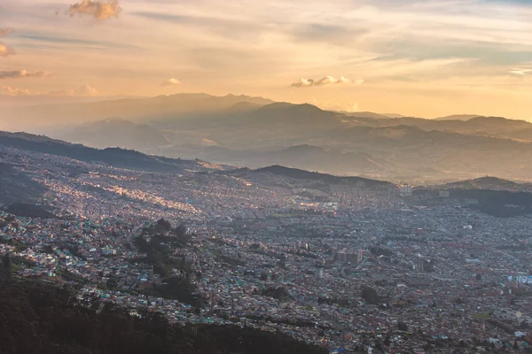 Scenic Aerial View Bogota City Sunset — Stock Photo, Image