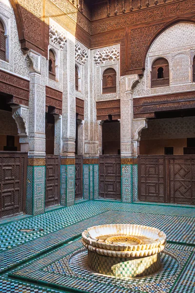 Meknes Marokkó 2020 Január Bou Inania Madrasa Vagy Iszlám Iskola — Stock Fotó