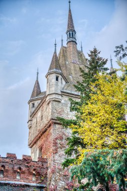Budapeşte, Macaristan - 05 Kasım 2022: Budapeşte 'deki eski Vajdahunyad Kalesi' nin güzel manzarası