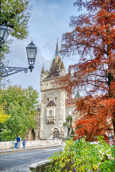 Budapest Hongrie Novembre 2022 Belle Vue Sur Ancien Château Vajdahunyad — Photo