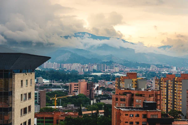 Medellin Colombia April 2019 Aerial View Mountain City Medellin Colombia — Stock Photo, Image