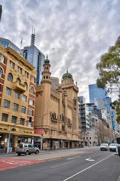 Melbourne Australia August 2023 Historical City Center Cloudy Weather Hdr — Stock Photo, Image