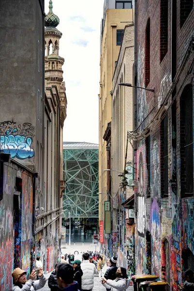 Melbourne Australië Augustus 2023 Historisch Centrum Bij Bewolkt Weer Hdr — Stockfoto