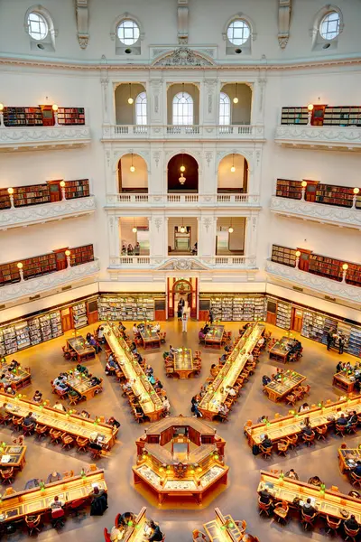 メルボルン オーストラリア 2023 ビクトリア図書館のインテリア Hdr Image — ストック写真