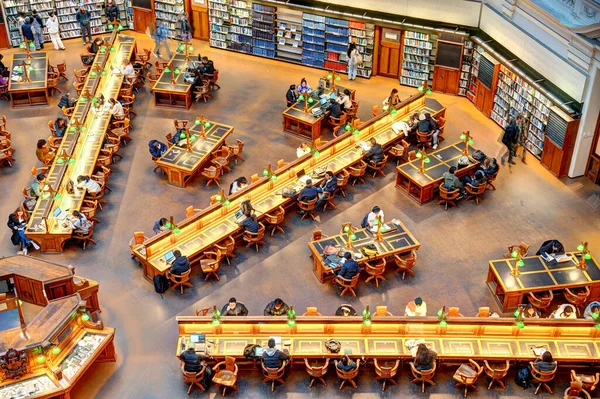 Melbourne Austrália Agosto 2023 Victoria Library Interior Hdr Image — Fotografia de Stock