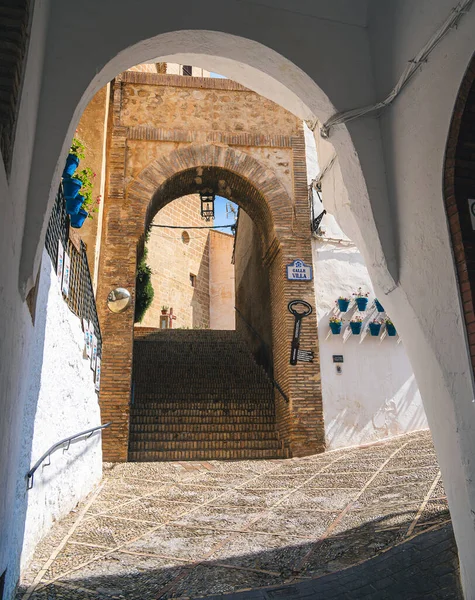 Vue Panoramique Ville Iznajar Avec Des Bâtiments Anciens Cordoue Espagne — Photo