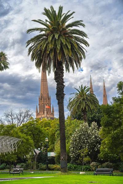 Melbourne Australia July 2023 Historical City Center Cloudy Weather Hdr — Stock Photo, Image