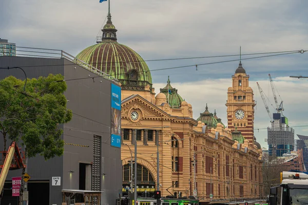 Melbourne Australien Juli 2023 Historisches Stadtzentrum Bei Bewölktem Wetter Hdr — Stockfoto