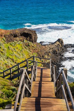 Mornington Yarımadası 'nın güneşli havadaki manzarası, Avustralya