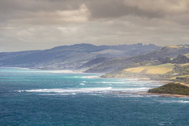 Great Ocean Road manzara, Victoria, Avustralya