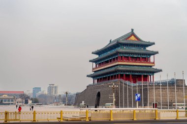 Pekin, Çin - Ocak 12019: Çin 'deki Tiananmen Meydanı, HDR Görüntü