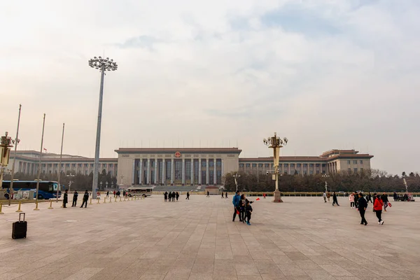 Beijing China Januari 2019 Bekijk Het Tiananmen Plein China Winter — Stockfoto