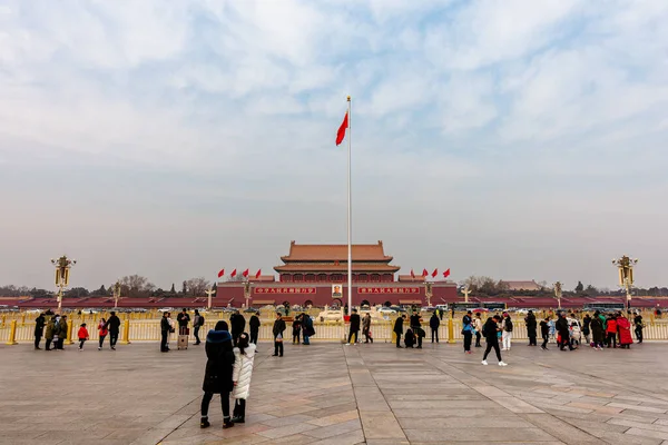 Peking Kína 2019 Január View Tiananmen Square China Telintertime Hdr — Stock Fotó