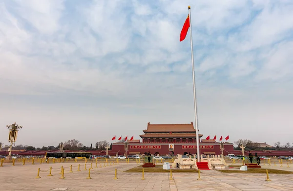 Пекин Китай Января 2019 Года Вид Площадь Тяньаньмэнь Китае Зимой — стоковое фото