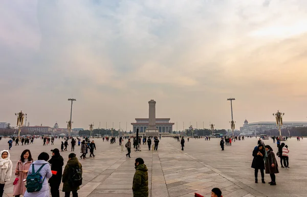 Beijing China Enero 2019 Vista Plaza Tiananmen China Invierno Imagen —  Fotos de Stock