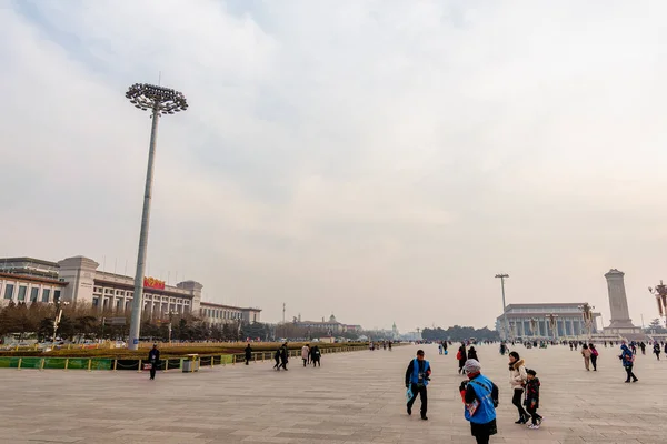 Beijing China Enero 2019 Vista Plaza Tiananmen China Invierno Imagen —  Fotos de Stock