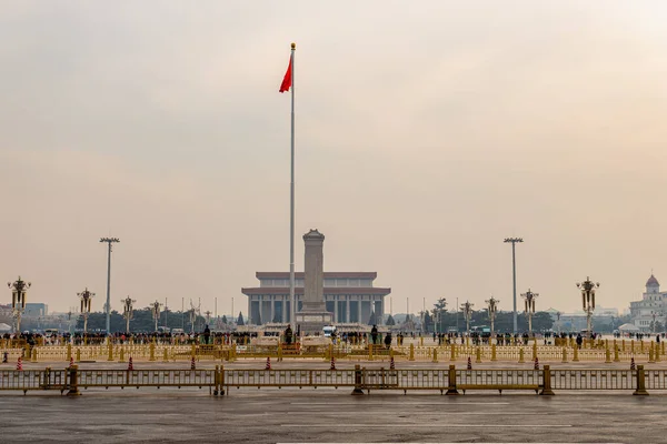Пекін Китай Січня 2019 Року Вид Площу Тяньаньмень Китаї Зимовий — стокове фото