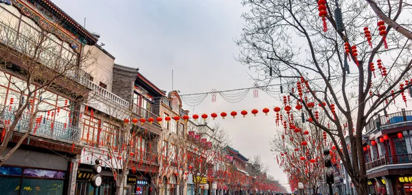 Pekin Chiny Lutego 2019 Widok Historyczne Centrum Miasta Starożytnymi Budynkami — Zdjęcie stockowe