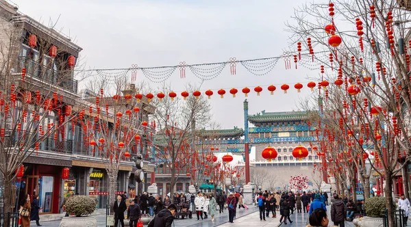 Beijing China February 2019 View Historical City Center Ancient Buildings — Stock Photo, Image