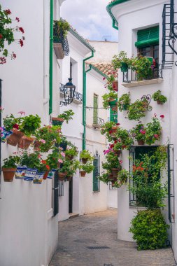 Priego de Cordoba, İspanya - 1 Haziran 2023: Güneşli havada resim köyü, HDR Görüntü