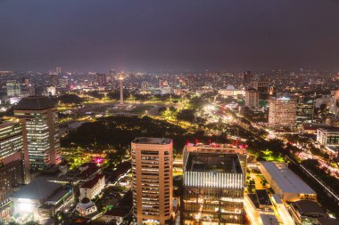 Jakarta, Endonezya - 1 Temmuz 2023: Kentsel gökyüzü, HDR Görüntü