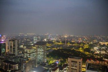 Jakarta, Endonezya - 1 Temmuz 2023: Kentsel gökyüzü, HDR Görüntü