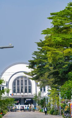Jakarta, Endonezya - 4 Temmuz 2023: Güneşli havada tarihi merkez, HDR Görüntü