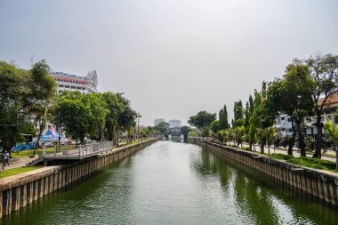 Jakarta, Endonezya - 4 Temmuz 2023: Güneşli havada tarihi merkez, HDR Görüntü