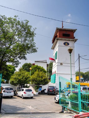 Jakarta, Endonezya - 4 Temmuz 2023: Güneşli havada tarihi merkez, HDR Görüntü