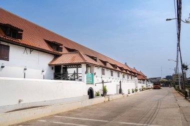 Jakarta, Endonezya - 4 Temmuz 2023: Güneşli havada tarihi merkez, HDR Görüntü