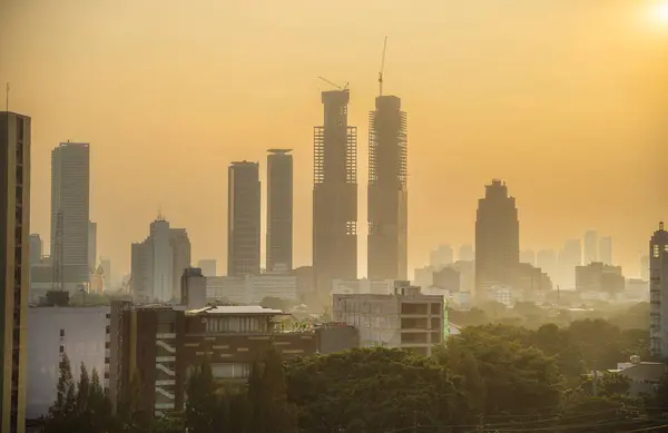 Jakarta Indonesia Juli 2023 Jakarta Bybildet Skyskrapere Skumringen Hdr Bilde – stockfoto