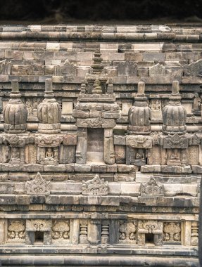 Java, Endonezya 'daki Antik Prambanan Tapınağı, HDR Görüntü