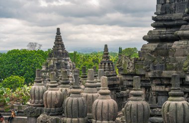 Java, Endonezya 'daki Antik Prambanan Tapınağı, HDR Görüntü