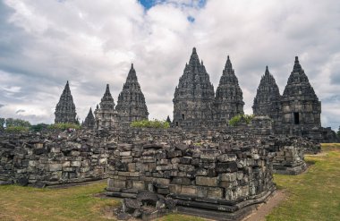 Java, Endonezya 'daki Antik Prambanan Tapınağı, HDR Görüntü